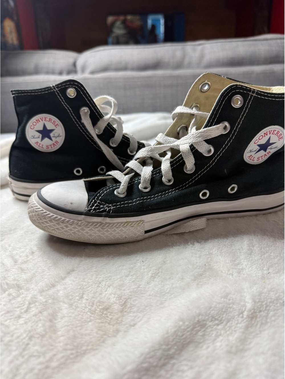 Converse All Star Youth Black High Top Sneakers Size 3 US - Picture 4 of 6